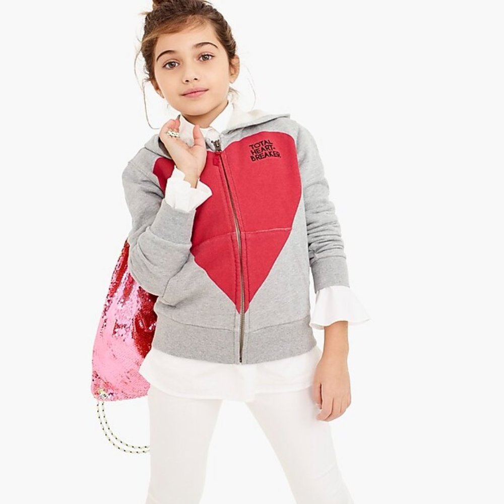 SOLD  ======= NEW Crewcuts Total Heartbreaker Hoodie Grey 4-5